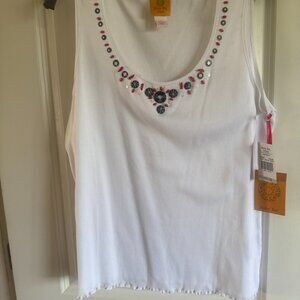 1X Ruby Rd Tank with embellishing